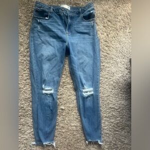 Abercrombie & fitch curve love super skinny ankle high rise jeans